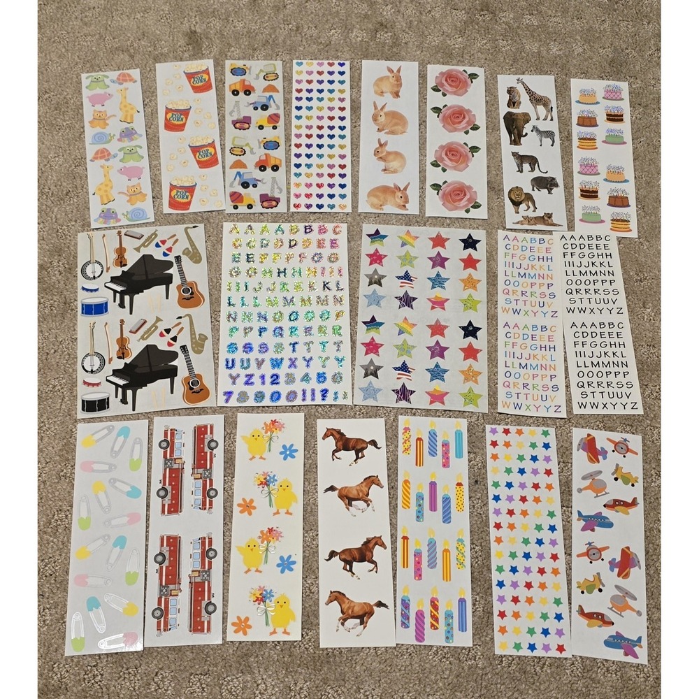 20 Strips Vintage Mrs Grossman Stickers